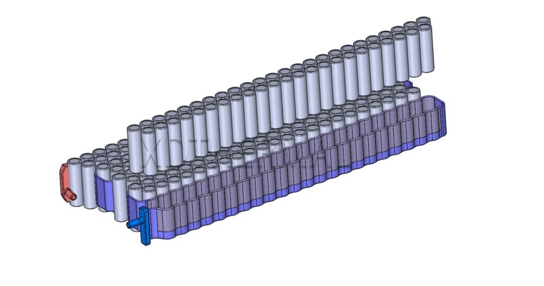 cylindrical battery cell-- serpentine tube