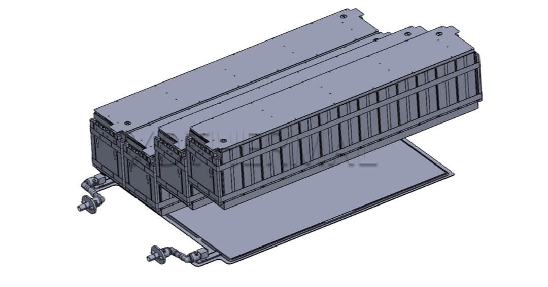 prismatic battery cell-- serpentine tube